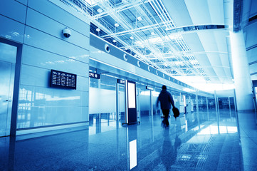 passenger in the shanghai pudong airport