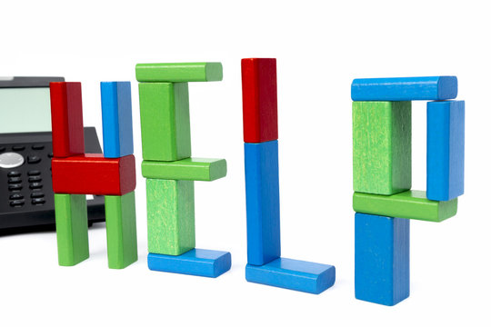toy blocks sceaming HELP