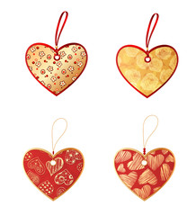 Heart shaped tags