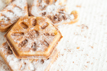 homemade cookies with grated chocolate