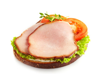 bread with smoked pork fillet