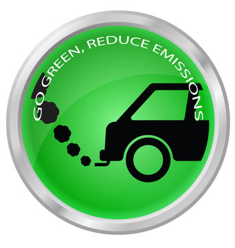 Reduce Carbon Emissions Car Button