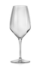 Empty wineglass isolated