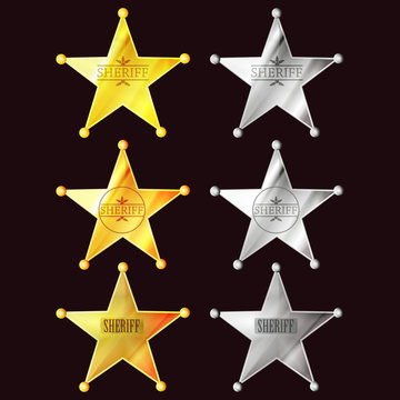 set of stars sheriff signs