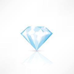 Fototapeta na wymiar Diamond isolated on white. vector illustration