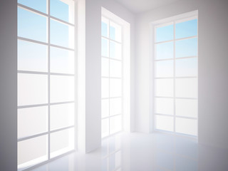 white empty interior