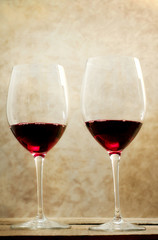 red wine glasses