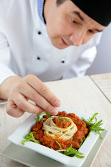Male chef in restaurant