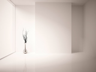 white empty interior