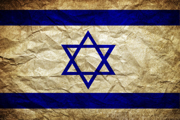 Grunge flag of Israel