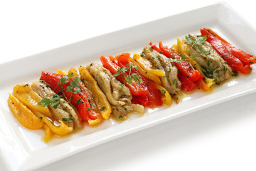 escalivada, grilled marinated vegetables