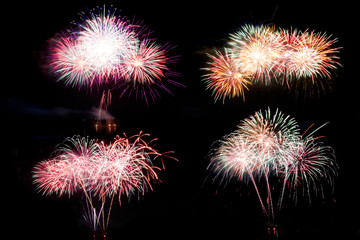 Fototapeta premium isolate Fireworks on a Black Sky