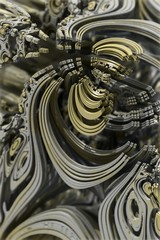 3d fractal, vintage steampunk gear
