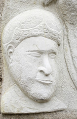 Fototapeta na wymiar Face on stone
