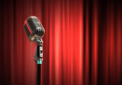 audio microphone retro style