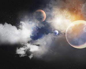 Image of planets in space