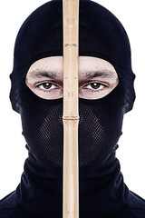 Close up portrait of male ninja © katalinks