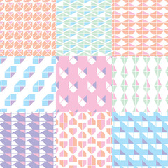 Seamless retro pastel pattern background in vector