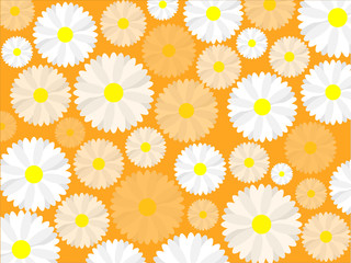 Simple seamless daisy background