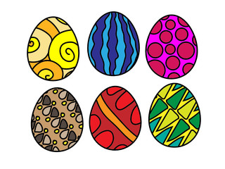Colorful Easter Eggs Vector