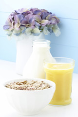 delicious and healthy berries cereal