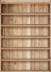Wood bookshelves vintage
