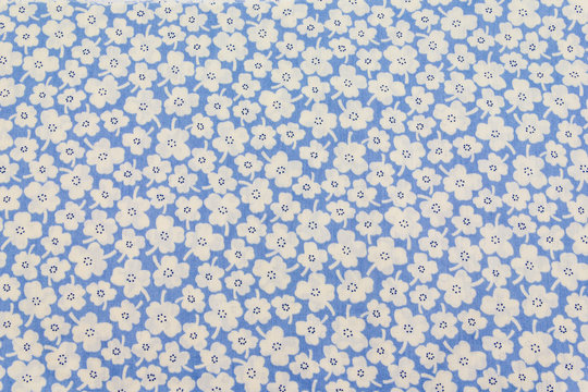 White floral pattern. Flowers fabric