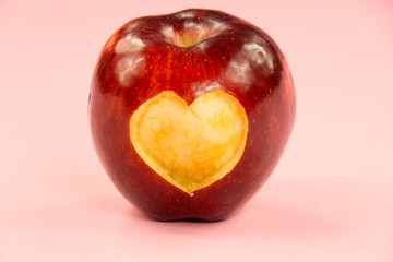 Valentine's day apple with heart