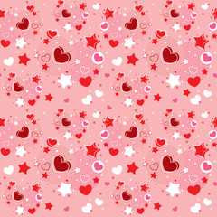 Cute Valentine seamless pattern