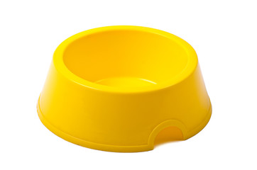 Empty yellow bowl