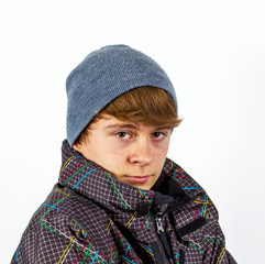 boy in winter clothes