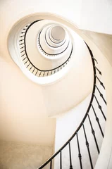 Deurstickers spiral staircase © fottoo