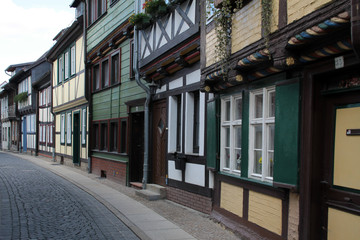 Fototapeta na wymiar Old street w Wernigerode
