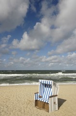 Strandkorb am Nordseestrand