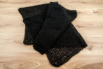 Colorful knitted scarf