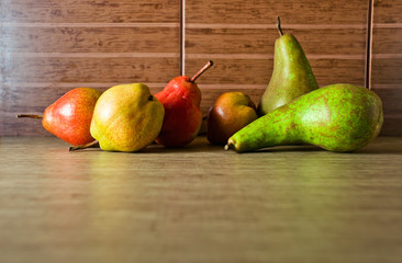 Fototapeta na wymiar Juicy ripe pears