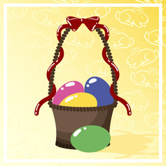 basket with eggs - 48684132