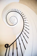 Schilderijen op glas spiral staircase © fottoo