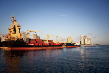 Miami Harbor, Biscayne Bay, South Beach Background