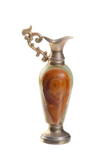 antique onyx vase on a white background