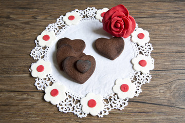 Biscuits with chocolate