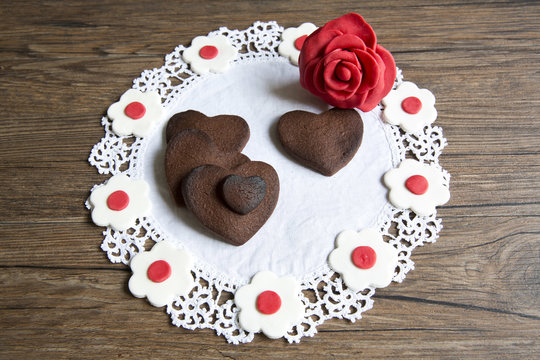 Biscuits with chocolate