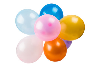 color balloons isolated