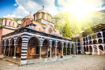 Rila monastery, a famous monastery in Bulgaria - obrazy, fototapety, plakaty
