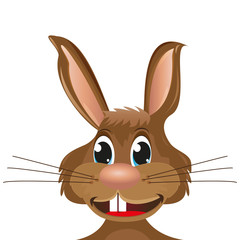 Easter bunny isolated on white
