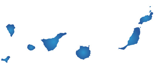 Obraz premium Mapa Wysp Kanaryjskich