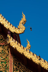 Fototapeta na wymiar The roof of the temple, Phra That Doi Suthep