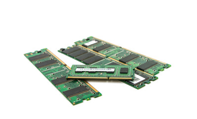 DDR RAM stick isolated