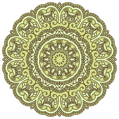 Vector round decorative design element