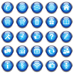 25 Vektor Icons // Homepage Buttons - Blue (01)